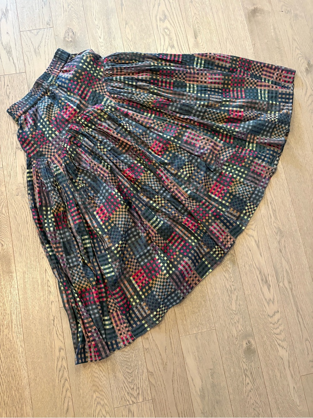 Rujuta Sheth Full A-Line Patterned Skirt in Multi-Color